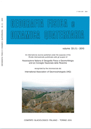 Geografia Fisica e Dinamica Quaternaria